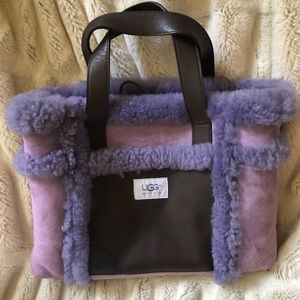 UGG AUSTRALIA PURPLE SUEDE FUR PURSE